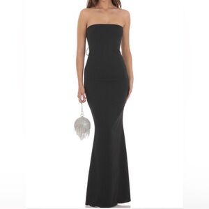 Lucy in the Sky Strapless Black Maxi Dress